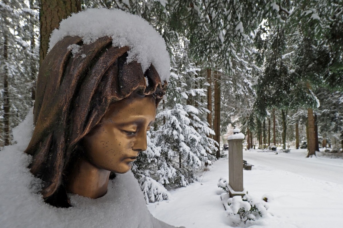 Winter auf dem Waldfriedhof