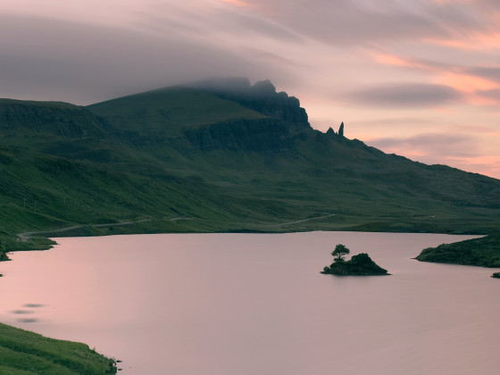 The Old Man of Storr bei Sonnenuntergang