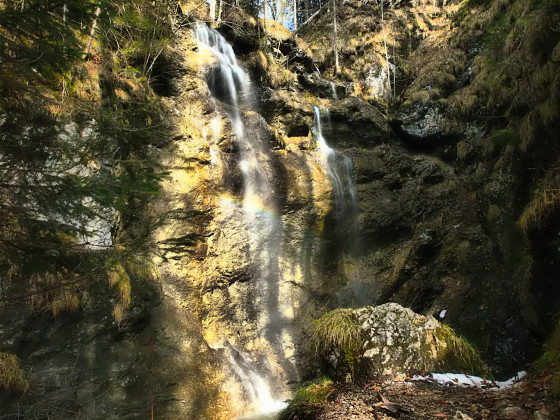 Der kleine Wasserfall bei Wallgau